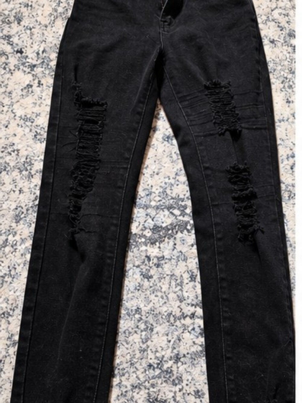 BAMBOO Black Distressed Skinny Jeans